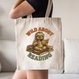 Wild About Reading Sloth Coffee Teacher Book Lover Canvas Tote Bag