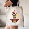 Woman And Books Stack Afro Girl Book Lover Premium Tri-Blend Canvas Tote Bag