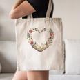 Women's Vintage Book Lover Valentine Heart Canvas Tote Bag