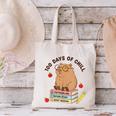 100 Days Of Chill Cute Capybara School Book Lover Canvas Tote Bag 100 Days Of Chill Cute Capybara School Book Lover Canvas Tote Bag