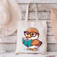 Adorable Book Lover Mallard Duck With Reading Glasses Cute Canvas Tote Bag Adorable Book Lover Mallard Duck With Reading Glasses Cute Canvas Tote Bag