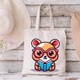 Adorable Book Lover Quokka With Reading Glasses Cute Canvas Tote Bag