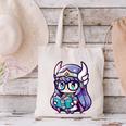 Adorable Book Lover Valkyrie With Reading Glasses Cute Canvas Tote Bag
