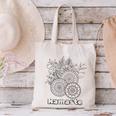 Adult Coloring Book Namaste Yoga Flowers Canvas Tote Bag