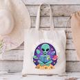 Alien Reader Reading Teacher Librarian Book Lover Canvas Tote Bag