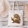 Alligator Snapping Turtle Reading A Book Canvas Tote Bag Alligator Snapping Turtle Reading A Book Canvas Tote Bag