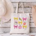 Apple Coquette Bow Books First Day Of School Back To School Canvas Tote Bag