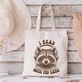 Audio Book Reader Book Lover Raccoon I Read With My Ears Canvas Tote Bag