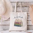 Barely Tolerable Book Lover Floral Quote Pride And Prejudice Canvas Tote Bag