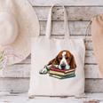 Basset Hound Books Dog Breed Graphic Canvas Tote Bag Basset Hound Books Dog Breed Graphic Canvas Tote Bag