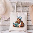 Bigfoot Reading a Cookbook Canvas Tote Bag