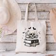 Boo Skeleton Skull Books Halloween Women School Teacher Kid Canvas Tote Bag