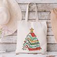 Book Christmas Tree For Librarians Book Lovers Canvas Tote Bag