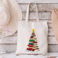 Book Christmas Tree Book Lover Teacher Librarian Canvas Tote Bag