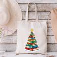 Book Christmas Tree Xmas Lights Book Lover Teacher Librarian Canvas Tote Bag Book Christmas Tree Xmas Lights Book Lover Teacher Librarian Canvas Tote Bag