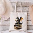 Book Dragon Canvas Tote Bag Book Dragon Canvas Tote Bag