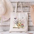 Book Flowers And Butterfly Beautiful Reading Reader Graphic Canvas Tote Bag
