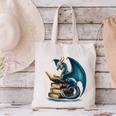 Book Lover Bookworm Reading Books Dragon Sci-Fi Character Canvas Tote Bag Book Lover Bookworm Reading Books Dragon Sci-Fi Character Canvas Tote Bag