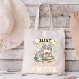 Book Lover Cute Cat Coffee Just 1 More Chapter Cozy Reading Canvas Tote Bag