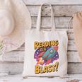 Book Lover Kids And Adults Reading Is a Blast Rocket Ship Canvas Tote Bag