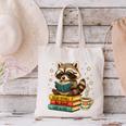 Book Lover Racoon Reading Bookish Library Read Books Be Kind Canvas Tote Bag