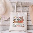 Book Lovers Winter Sleighing Through Stories Tee Premium Tri-Blend Canvas Tote Bag