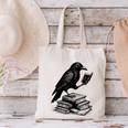 Book Raven Vintage Dark Academia Literature Reading Canvas Tote Bag Book Raven Vintage Dark Academia Literature Reading Canvas Tote Bag