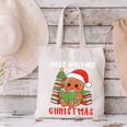 Book Reading Just Waiting For Christmas Gingerbread Canvas Tote Bag