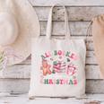 All Booked For Christmas Book Coffee Latte Gingerbread Canvas Tote Bag All Booked For Christmas Book Coffee Latte Gingerbread Canvas Tote Bag