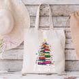 All Booked For Christmas Book Christmas Tree Lights Canvas Tote Bag