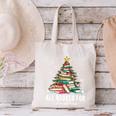 All Booked For Christmas Book Christmas Tree Lights Xmas Canvas Tote Bag