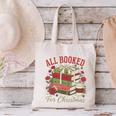 All Booked For Christmas Coquette Xmas Book Club Book Lovers Canvas Tote Bag
