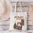 All Booked For Christmas Cute Bookish Cat Lover Canvas Tote Bag All Booked For Christmas Cute Bookish Cat Lover Canvas Tote Bag