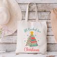All Booked For Christmas Tree Book Bookish Christmas Canvas Tote Bag