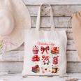 All Booked For Valentine Coquette Bow Girl Women Teacher Canvas Tote Bag