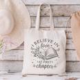 Books I Believe In Love At First Chapter Book Lover Canvas Tote Bag