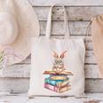 Books Bookworm Reader Book Cute Reading Bunny With Glasses Canvas Tote Bag