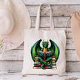 Books Dragon Reading Book Canvas Tote Bag