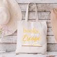 Books Are My Escape Simple Reading Quote Canvas Tote Bag