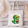 Books Never Go Extinct Reading Dinosaur Bookish Nerdy Canvas Tote Bag