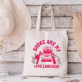 Books Are My Love Language Valentine Book Lover Canvas Tote Bag
