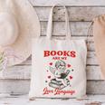 Books Are My LoveLanguage Cupid Valentines Canvas Tote Bag