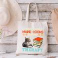 BOOKS AND MAINE COONS ARE MY THERAPY Main Coon Canvas Tote Bag