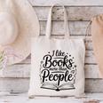 I Like Books More Than People Quote Canvas Tote Bag