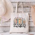 I Like My Books Spicy & My Coffee Icy Lover Bookworm Premium Canvas Tote Bag