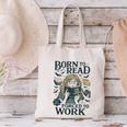 Born To Read Forced To Work Bookish Girl Book Lover Canvas Tote Bag