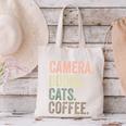 Camera Books Cats And Coffee Lover Photography Men Women Canvas Tote Bag Camera Books Cats And Coffee Lover Photography Men Women Canvas Tote Bag