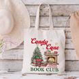 Candy Cane Book Club Holiday Party & Book Exchange Canvas Tote Bag Candy Cane Book Club Holiday Party & Book Exchange Canvas Tote Bag