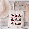 Cat Reading Books Lover Christmas Cat Lover Xmas Canvas Tote Bag