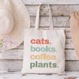 Cats Books Coffee Plants Gardening Mama Mom Mothers Canvas Tote Bag